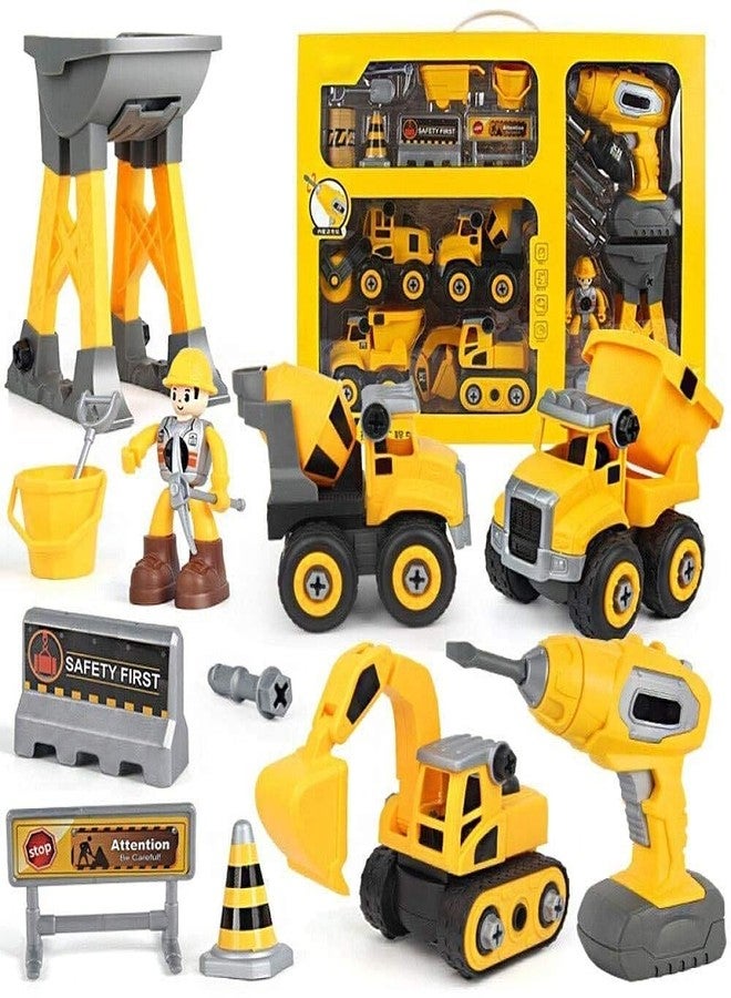 N2K2 ENTERPRISE Unbreakable Friction Power Building Construction Truck with Screwdriver Pull Back Vehicles Engineering Truck Toys for Kids Boys Girls - Image 1